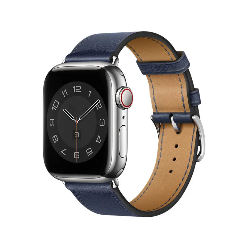 Genuine Leather Bracelet Strap For Apple Watch Band 45mm 49mm 41mm 44mm 42mm 40mm band iWatch Ultra/2 10 42/46mm 9 8 7 6 5 4 SE